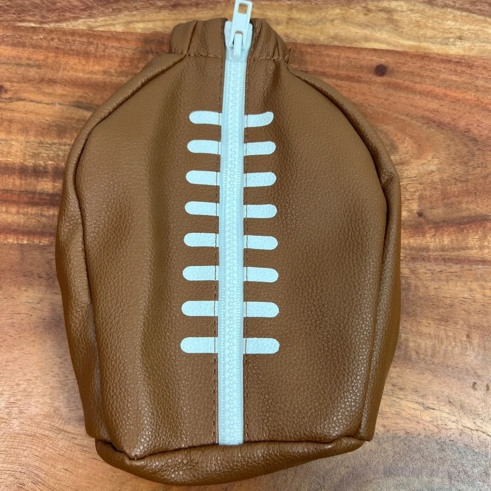 Crown Royal Indianapolis Colts NFL Football Bottle Bag Brown Faux Leather Zipper